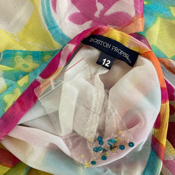 Boston Proper Colorful Skirt with Sequins - Picture 11 of 12